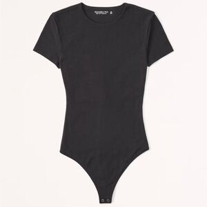 Abercrombie cotton thong style black bodysuit XXL